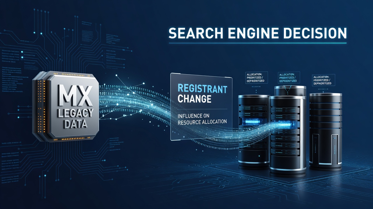 Mail Exchanger Legacy Data and Its Influence on Resource Allocation Decisions by Search Engines Following Registrant Changes