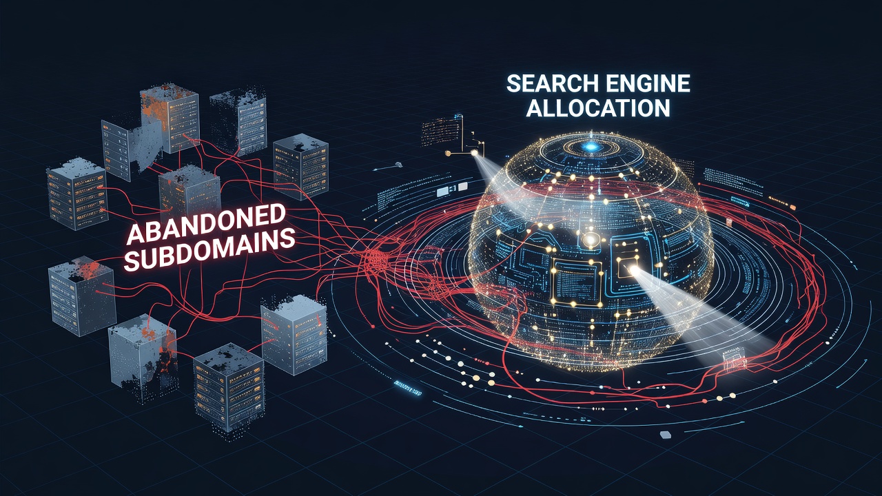 Tracing Abandoned Subdomain Setups and Their Lingering Effects on Search Engine Resource Allocation